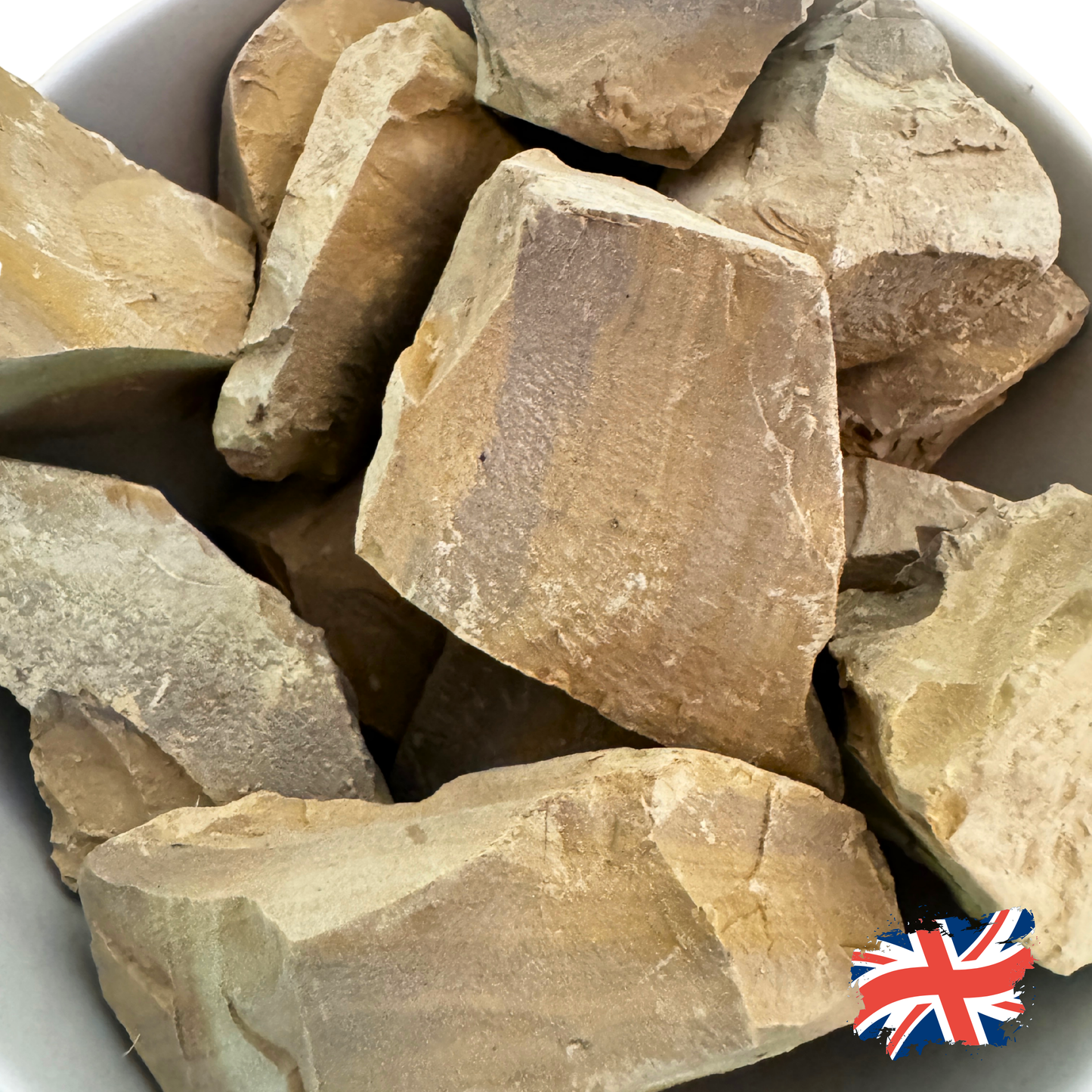 Bowl of edible kaolin clay