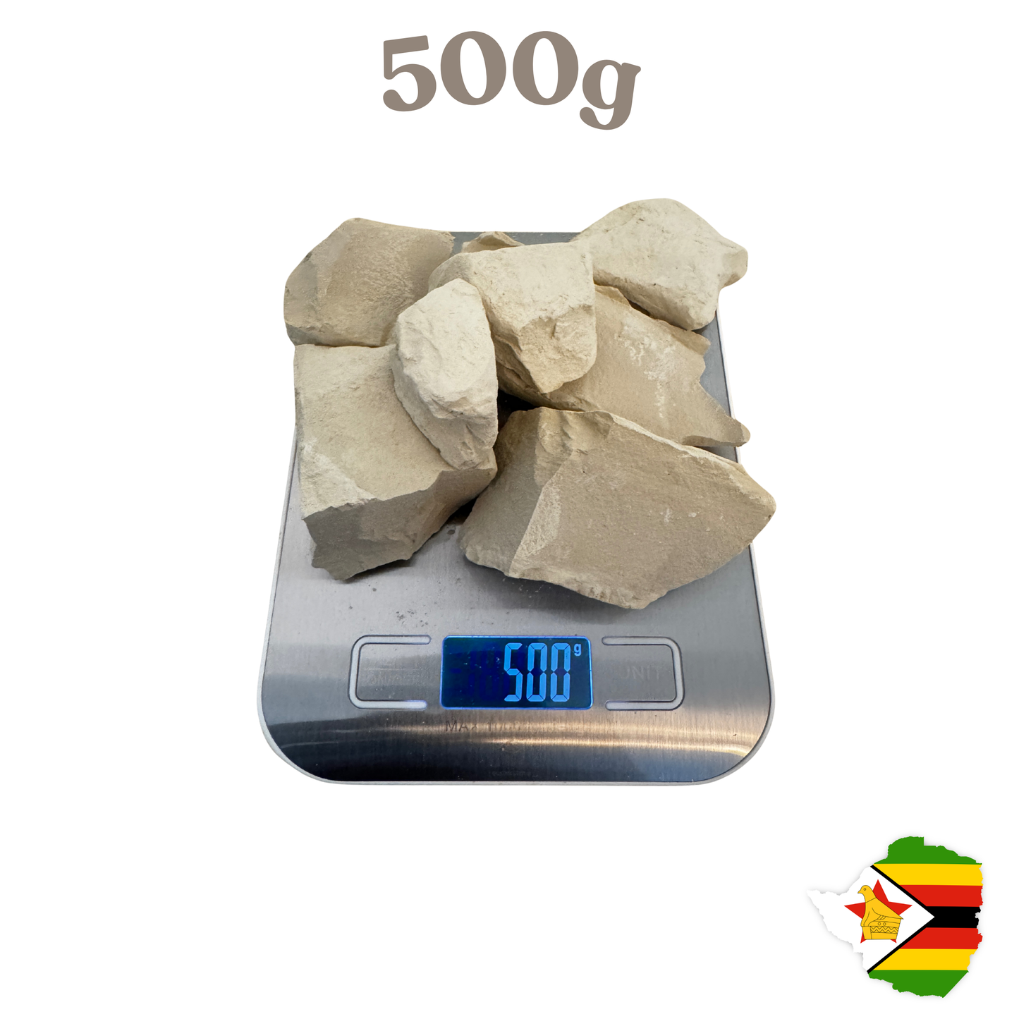Unsmoked Zimbabwean kaolin (Ivhu/Dhaka)